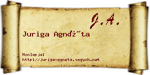 Juriga Agnéta névjegykártya